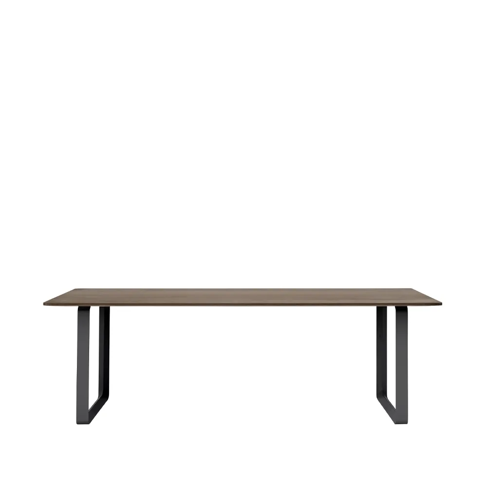 Table à manger 70/70 225x90 cm, Solid smoked oak-Black Muuto