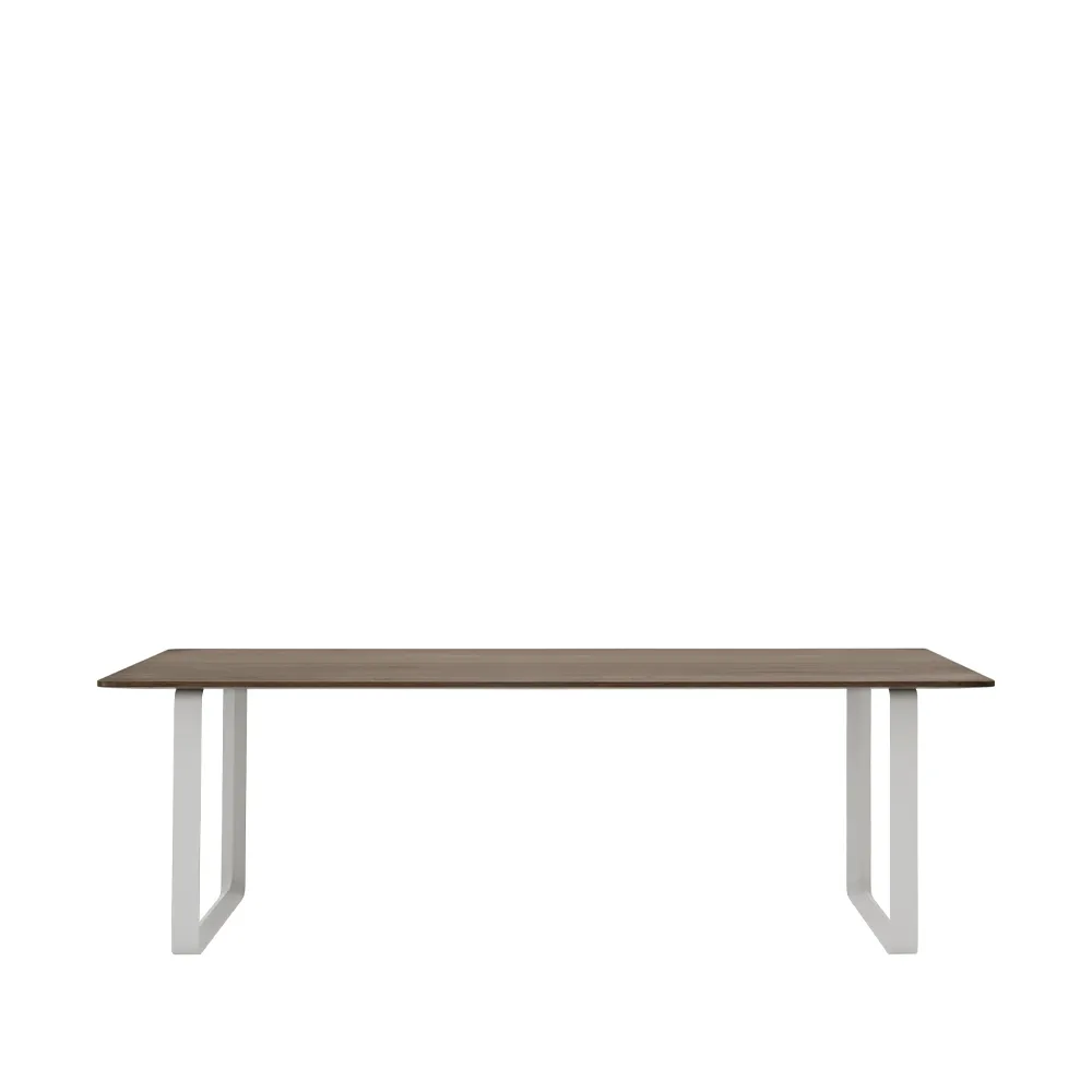 Table à manger 70/70 225x90 cm, Solid smoked oak-Grey Muuto