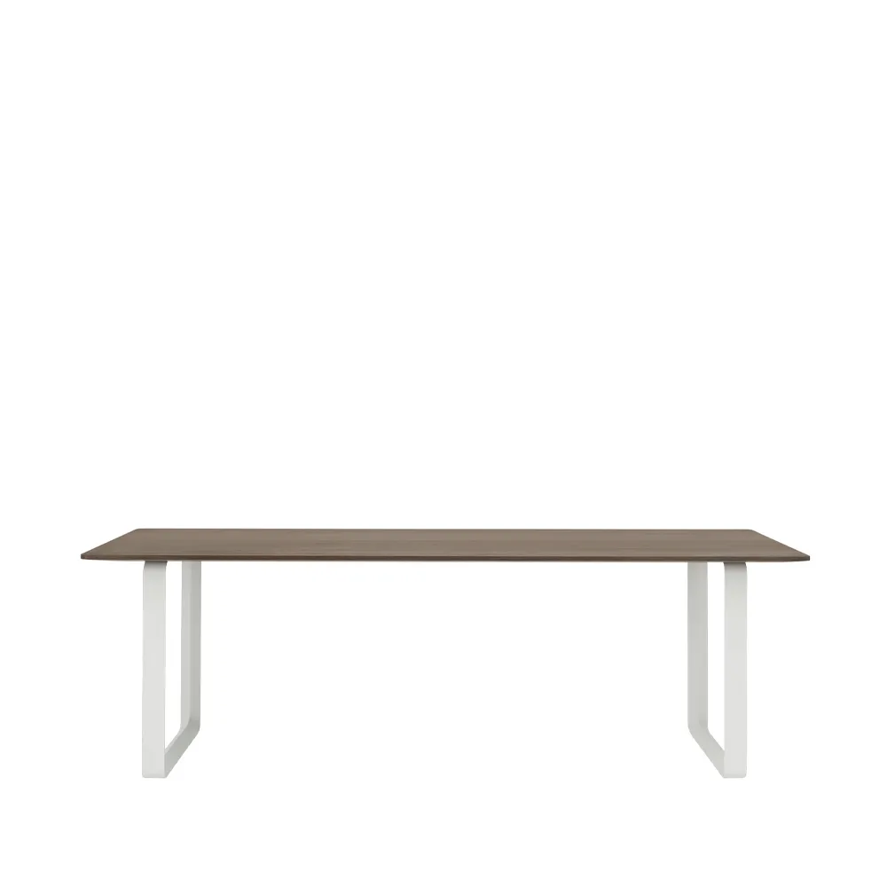 Table à manger 70/70 225x90 cm, Solid smoked oak-White Muuto