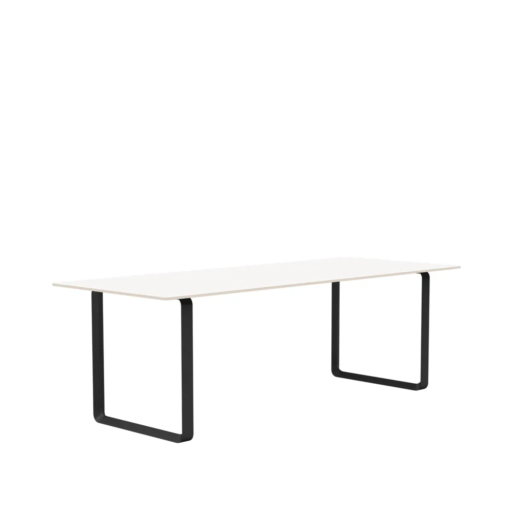 Table à manger 70/70 225x90 cm, White laminate-Plywood-Black Muuto