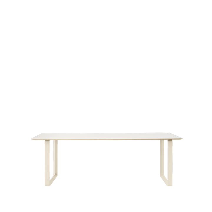 Table à manger 70/70 225x90 cm - White laminate-Plywood-Sand - Muuto