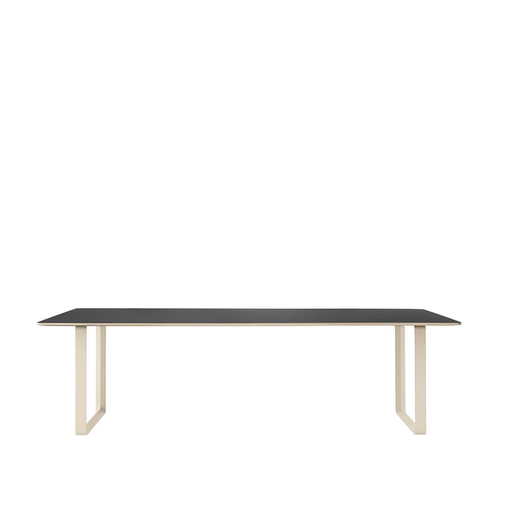 Table à manger 70/70 255x108 cm - Black linoleum-Plywood-Sand - Muuto