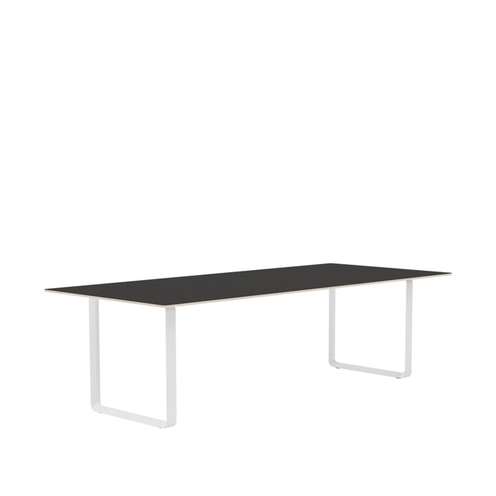 Table à manger 70/70 255x108 cm - Black linoleum-Plywood-White - Muuto
