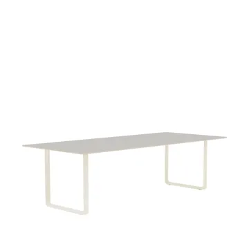 Table à manger 70/70 255x108 cm - Grey linoleum-Plywood-Sand - Muuto