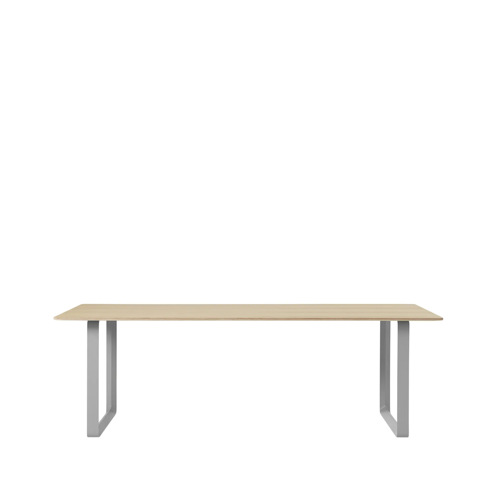 Table à manger 70/70 255x108 cm, Oak veener-Plywood-Grey Muuto
