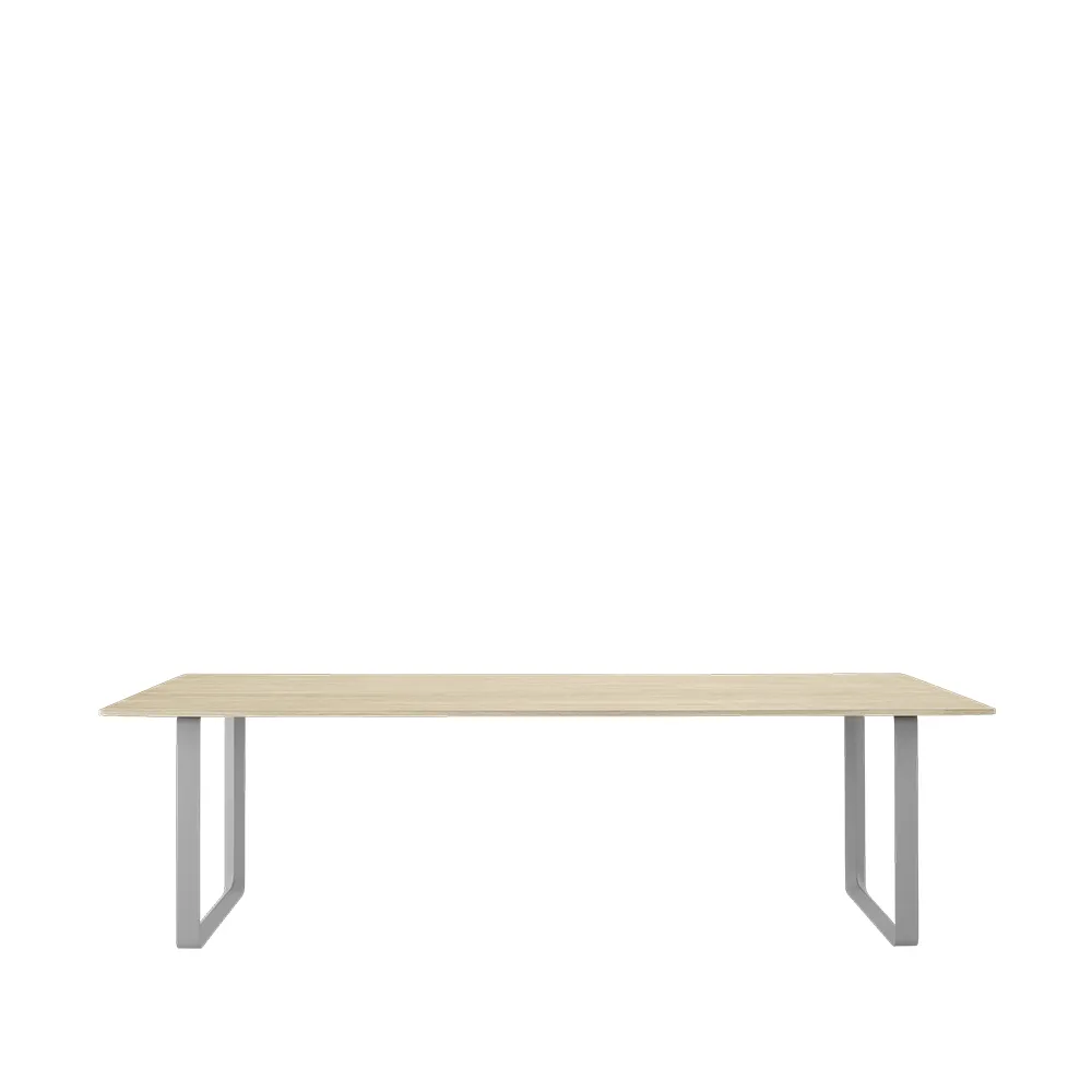 Table à manger 70/70 255x108 cm, Solid oak-Grey Muuto