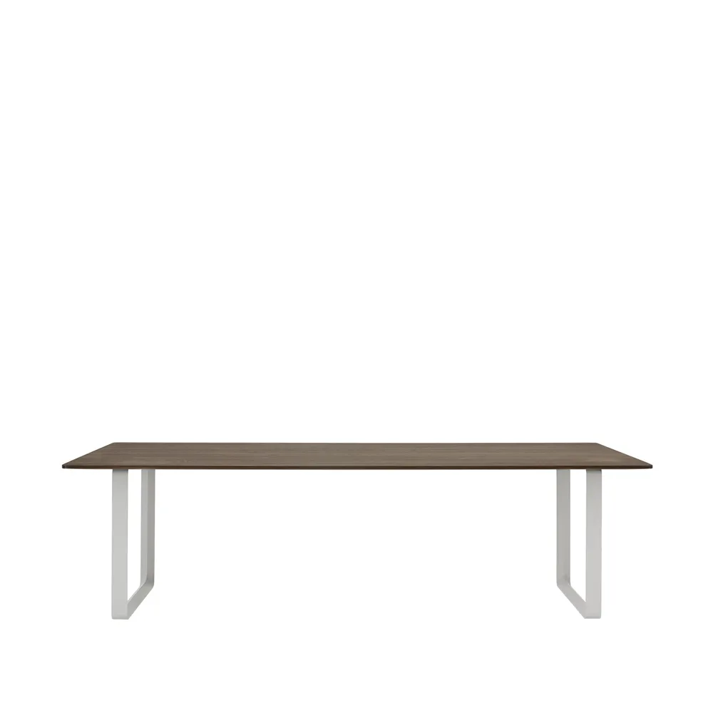 Table à manger 70/70 255x108 cm, Solid smoked oak-Grey Muuto