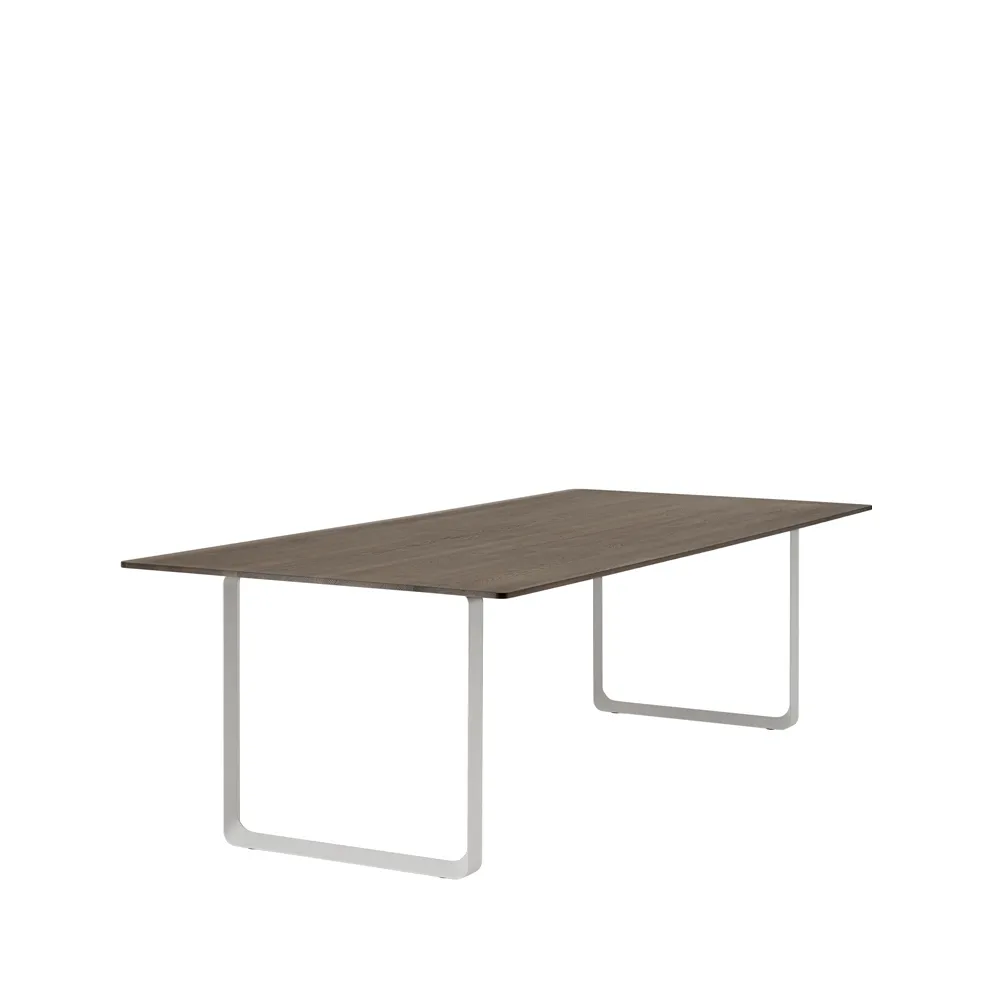Table à manger 70/70 255x108 cm, Solid smoked oak-Grey Muuto