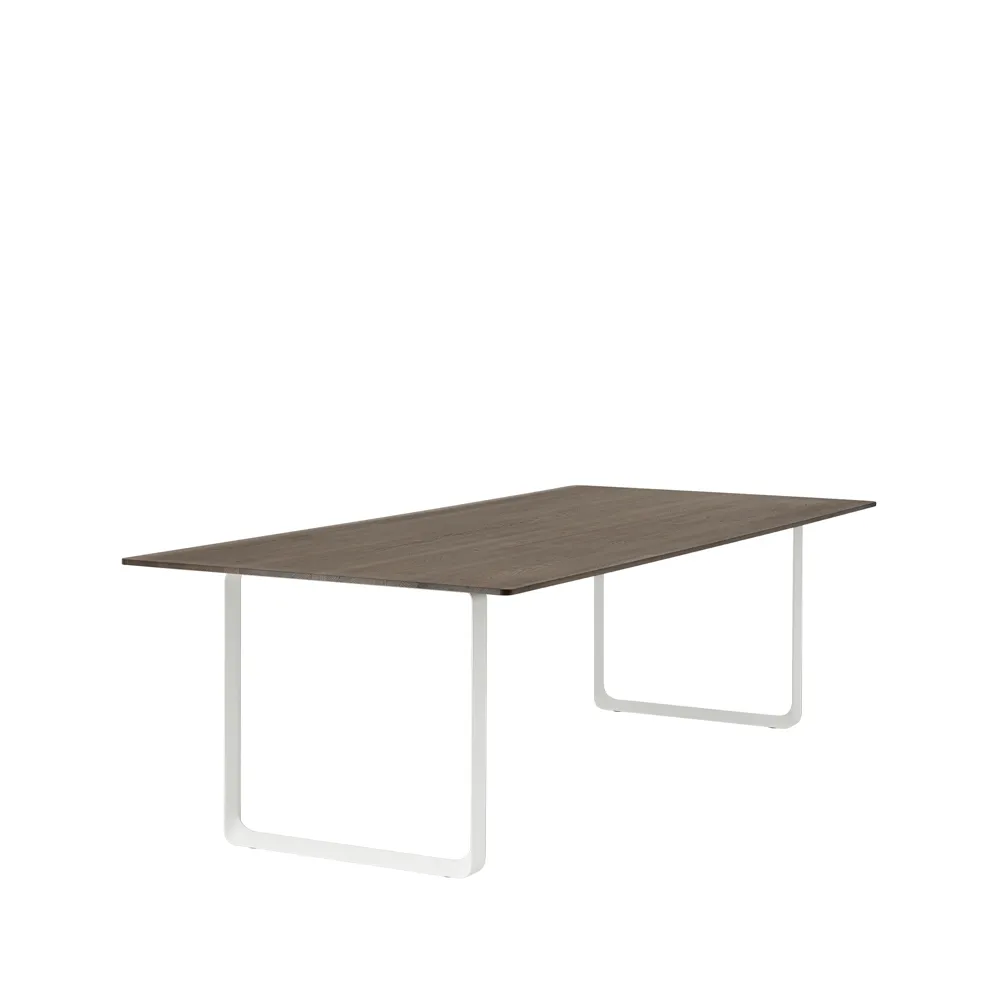 Table à manger 70/70 255x108 cm, Solid smoked oak-White Muuto