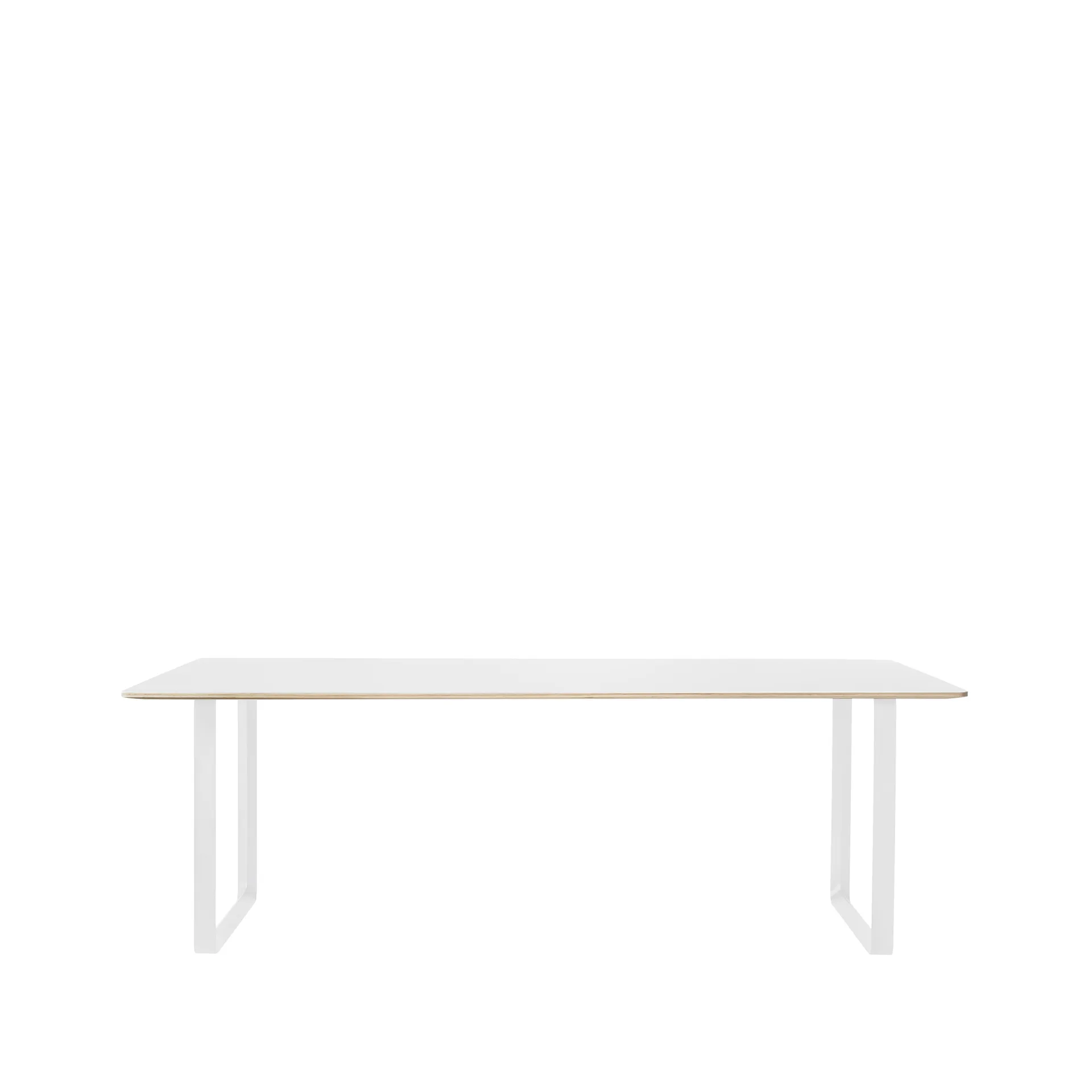 Table à manger 70/70 255x108 cm, White laminate-Plywood-White Muuto