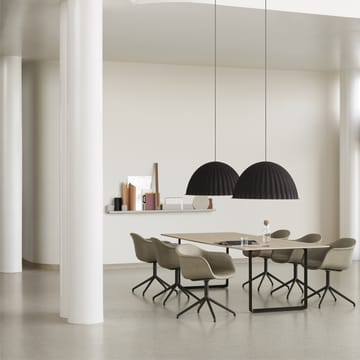 Table à manger 70/70 295x108 cm - Grey linoleum-Plywood-Grey - Muuto
