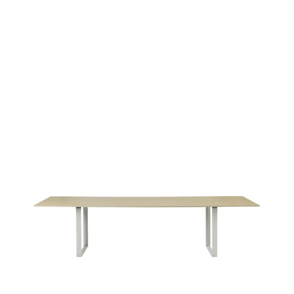 Table à manger 70/70 295x108 cm, Oak veneer-Plywood-Grey Muuto