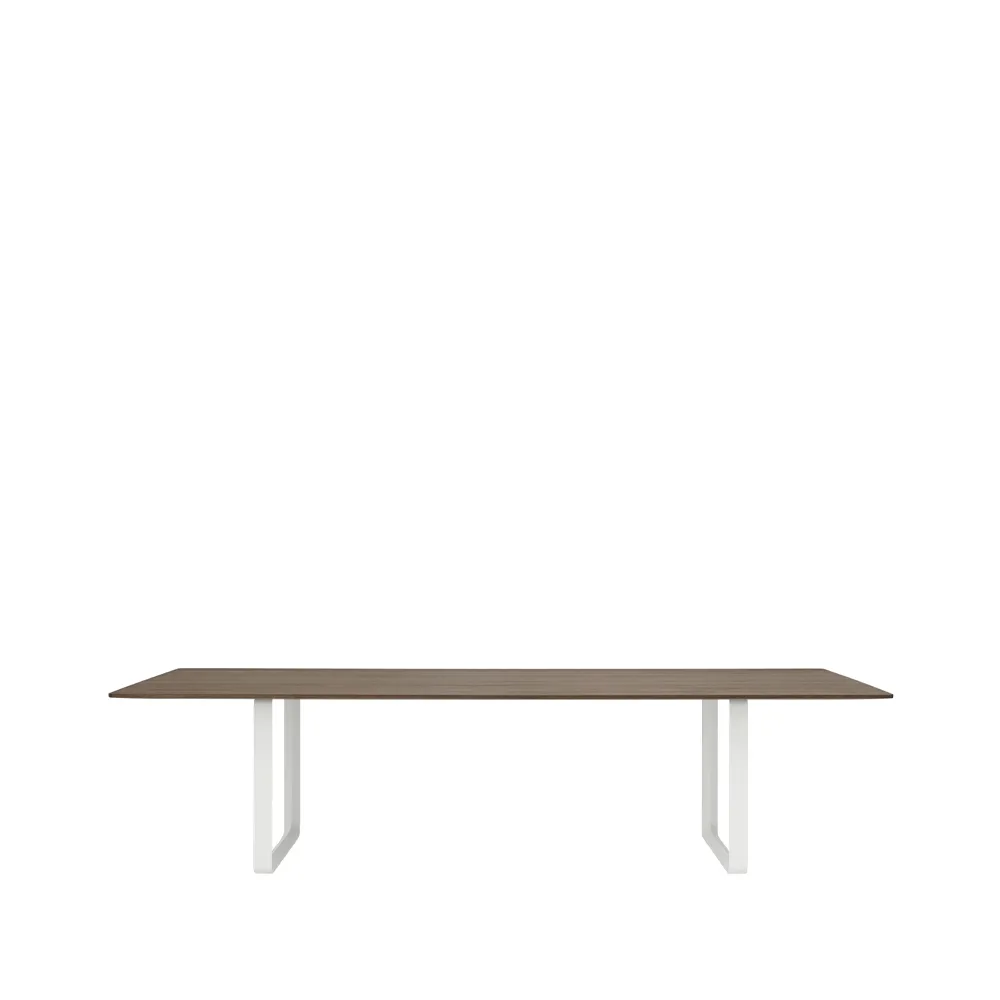 Table à manger 70/70 295x108 cm, Solid smoked oak-White Muuto