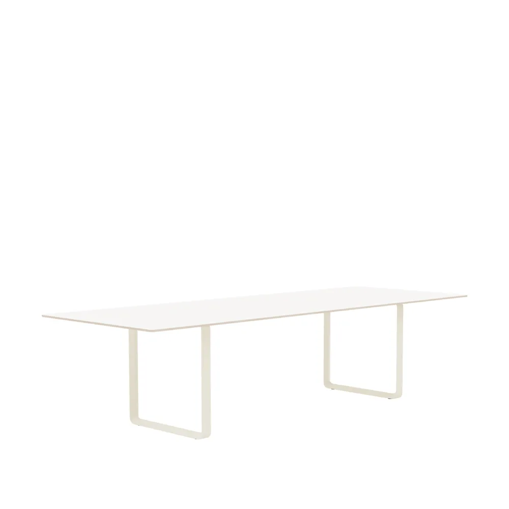 Table à manger 70/70 295x108 cm, White laminate-Plywood-Sand Muuto