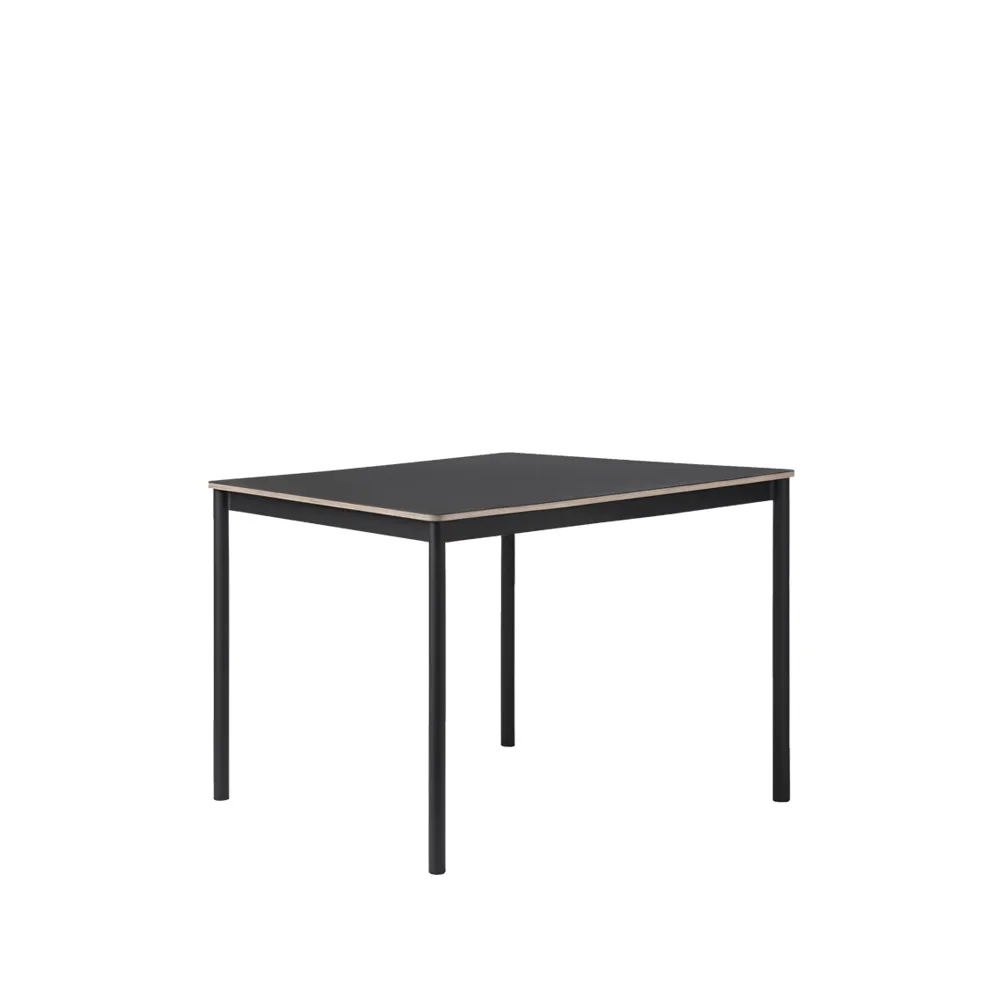 Table à manger Base, black, bord en contreplaqué, 140x80 cm Muuto