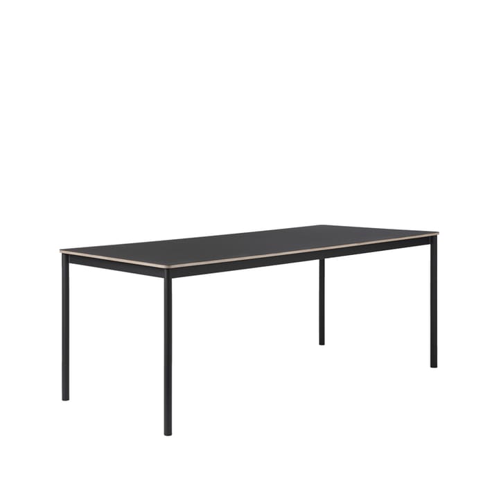 Table à manger Base - black, bord en contreplaqué, 190x85 cm - Muuto