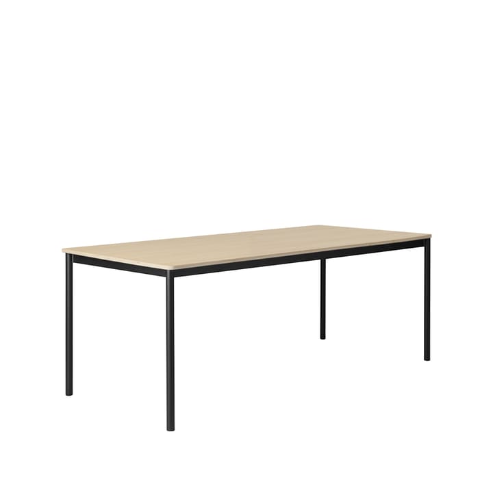 Table à manger Base - oak, structure noire, bord en contreplaqué, 190x85 cm - Muuto