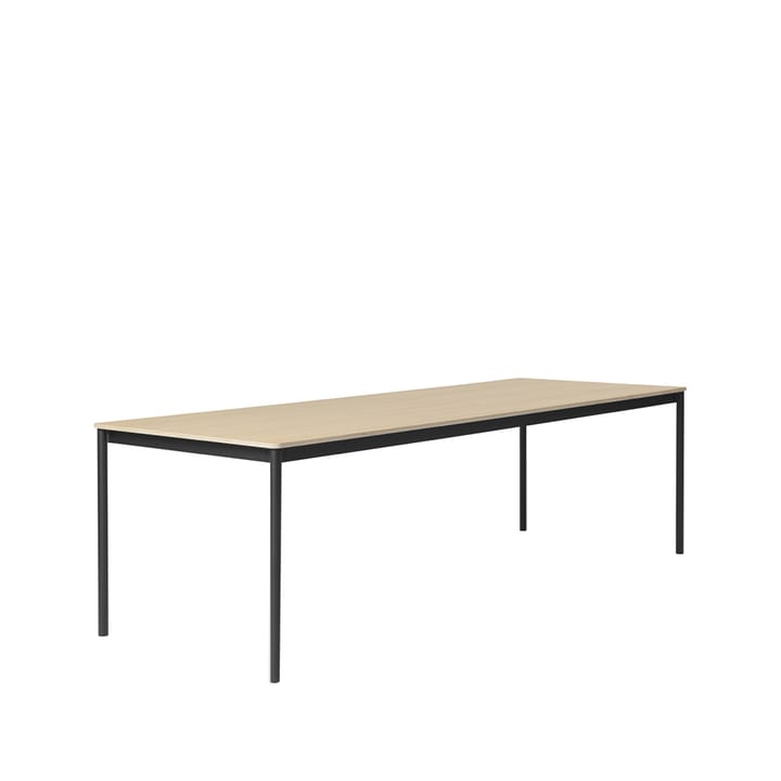 Table à manger Base - oak, structure noire, bord en contreplaqué, 250x90 cm - Muuto