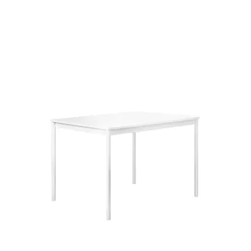 Table à manger Base - white, bord en ABS, 140x80 cm - Muuto