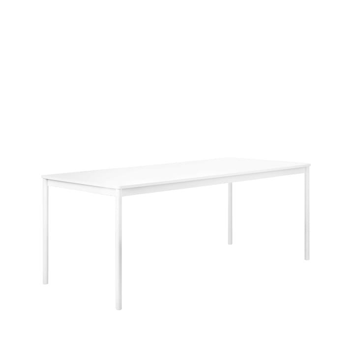 Table à manger Base - white, bord en ABS, 190x85 cm - Muuto