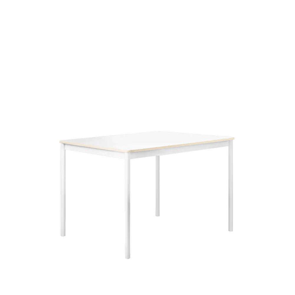 Table à manger Base, white, bord en contreplaqué, 140x80 cm Muuto