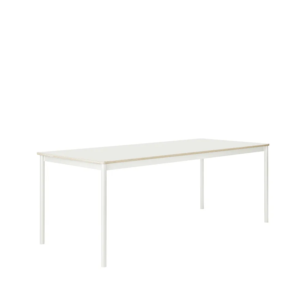 Table à manger Base, white, bord en contreplaqué, 190x85 cm Muuto