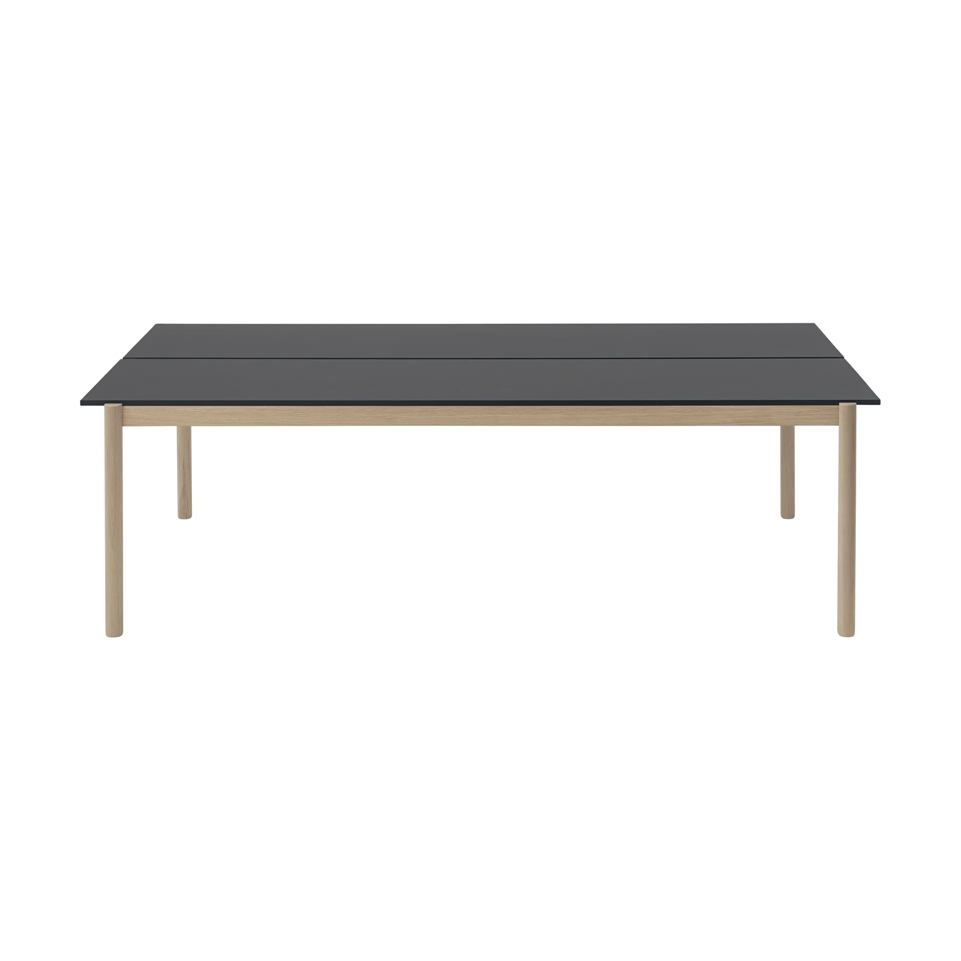 Table à manger Linear System 110x240 cm, Black nanolaminate-black-oak Muuto