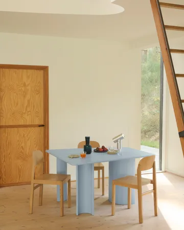 Table à manger Re-norm - Bleu clair, 130x120 cm - Muuto