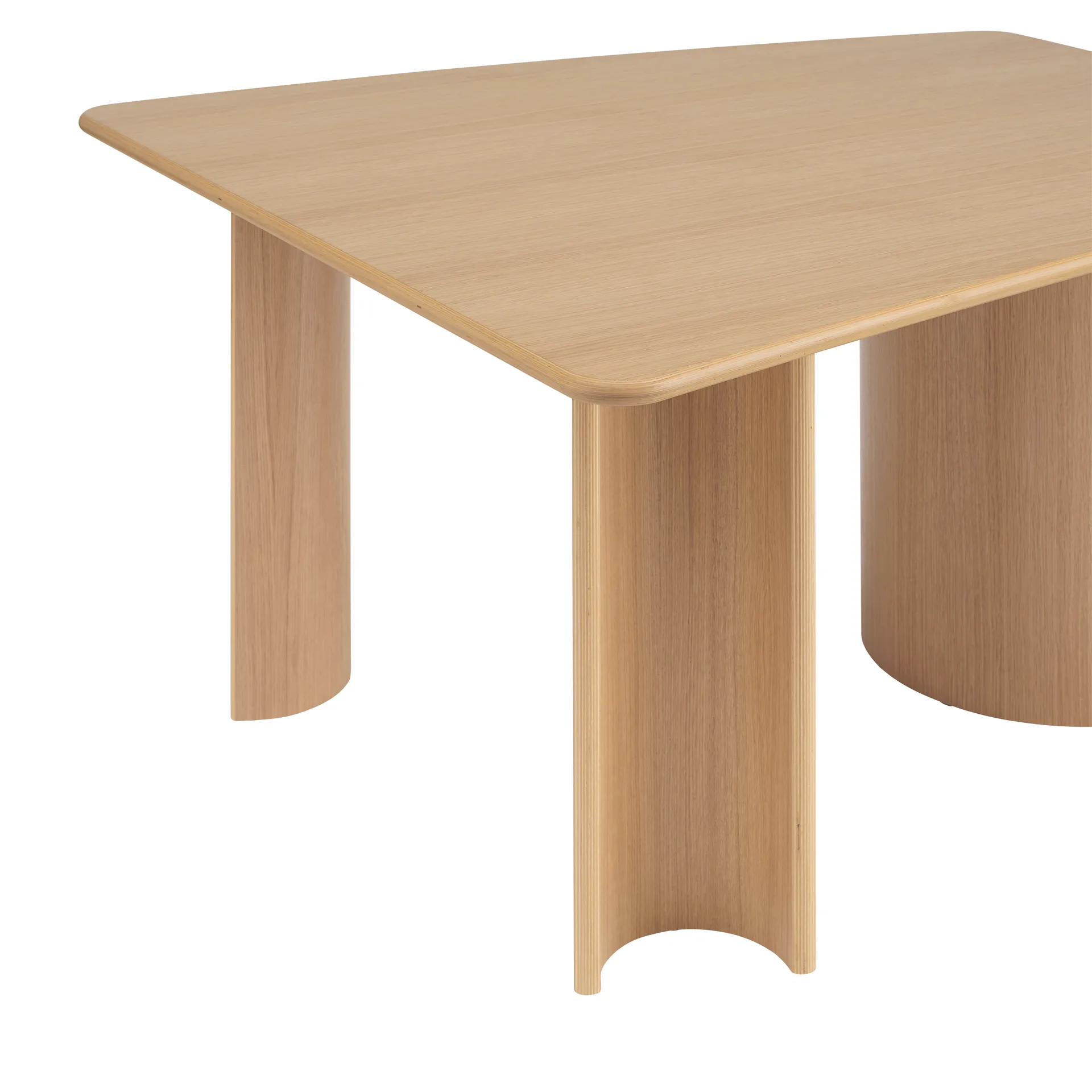 Table à manger Re-norm, Placage chêne laqué, 130x120 cm Muuto