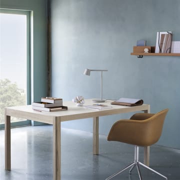 Table à manger Workshop - Grey linoleum-Oak 140x92 cm - Muuto