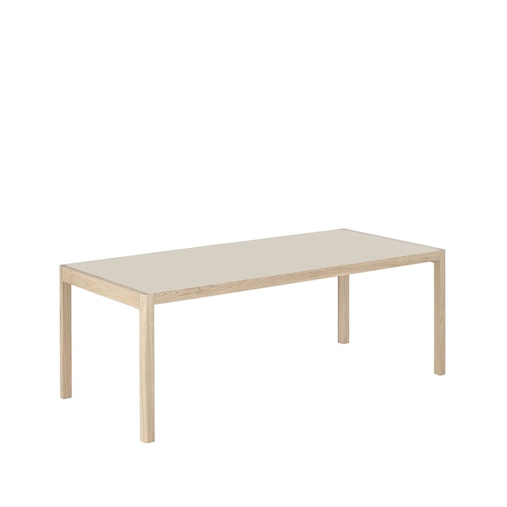 Table à manger Workshop - Grey linoleum-Oak 200x92 cm - Muuto