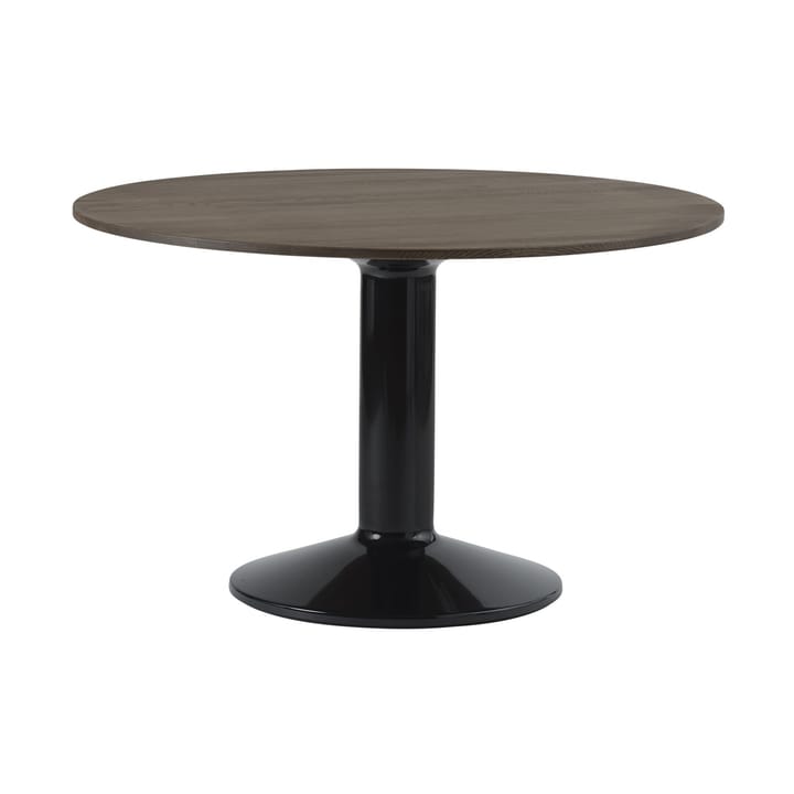 Table à pied central Midst Ø120 cm - Dark Oiled Oak-Black - Muuto