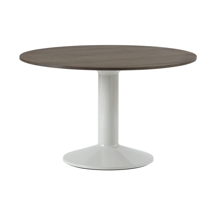 Table à pied central Midst Ø120 cm - Dark Oiled Oak-Grey - Muuto