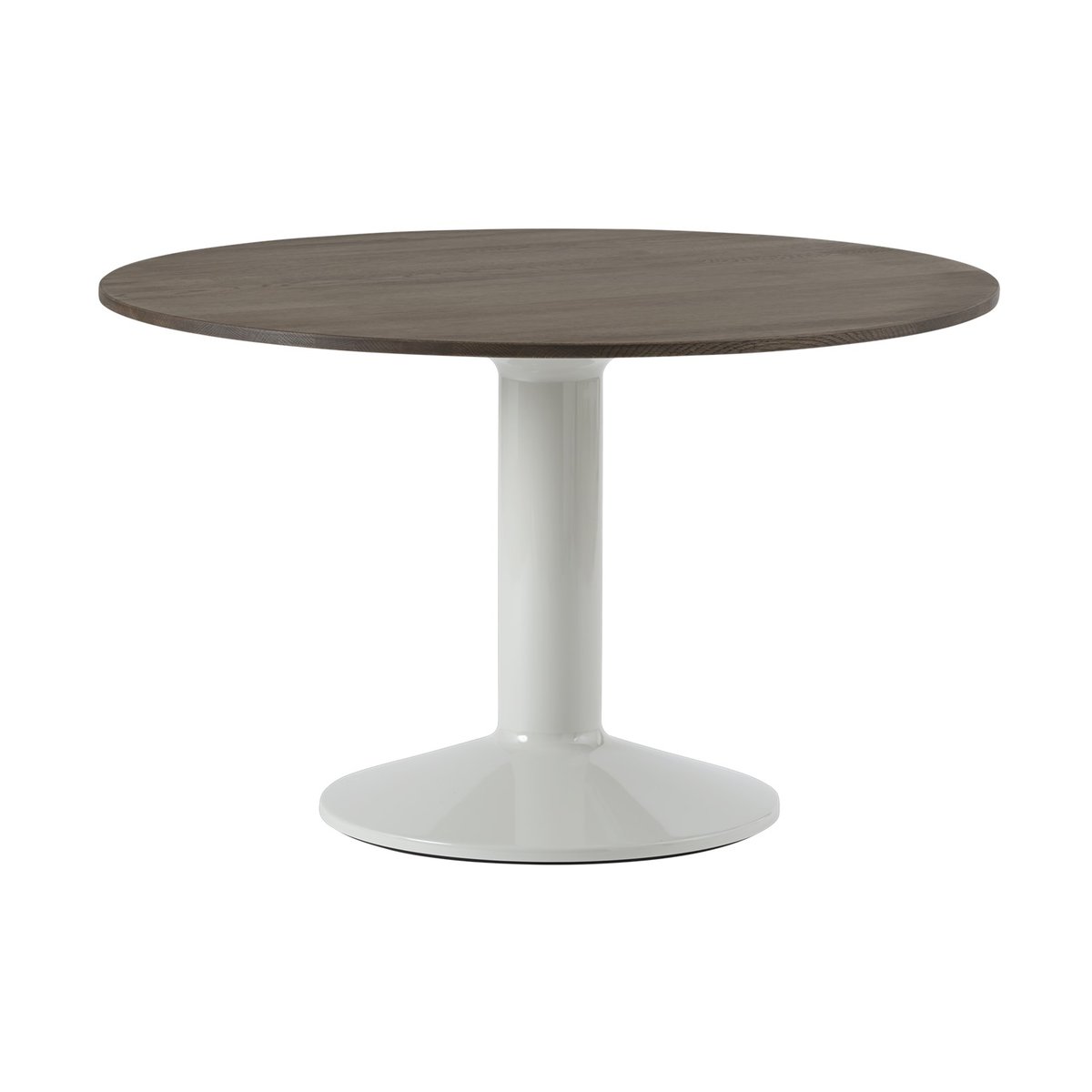 Muuto Table à pied central Midst o120 cm Dark Oiled Oak-Grey