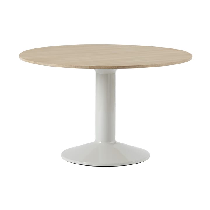 Table à pied central Midst Ø120 cm - Oiled Oak-Grey - Muuto