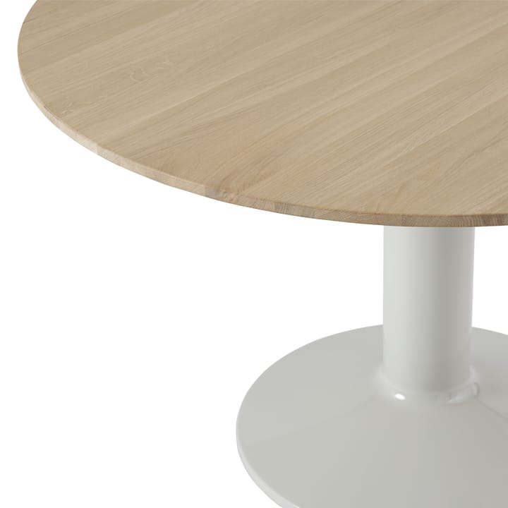 Table à pied central Midst Ø120 cm, Oiled Oak-Grey Muuto