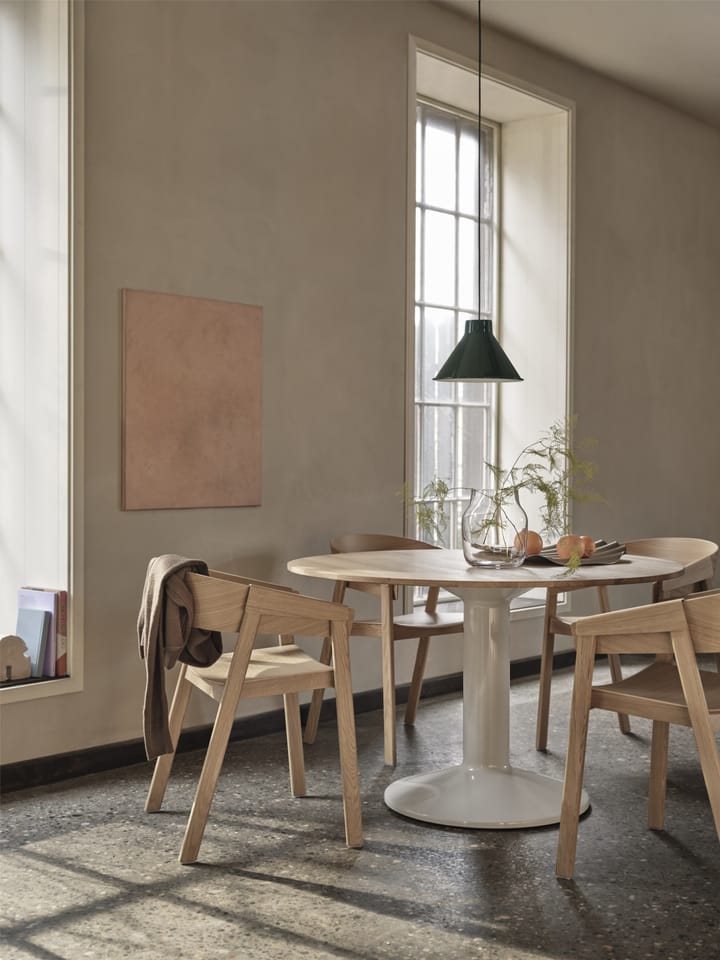 Table à pied central Midst Ø120 cm, Oiled Oak-Grey Muuto