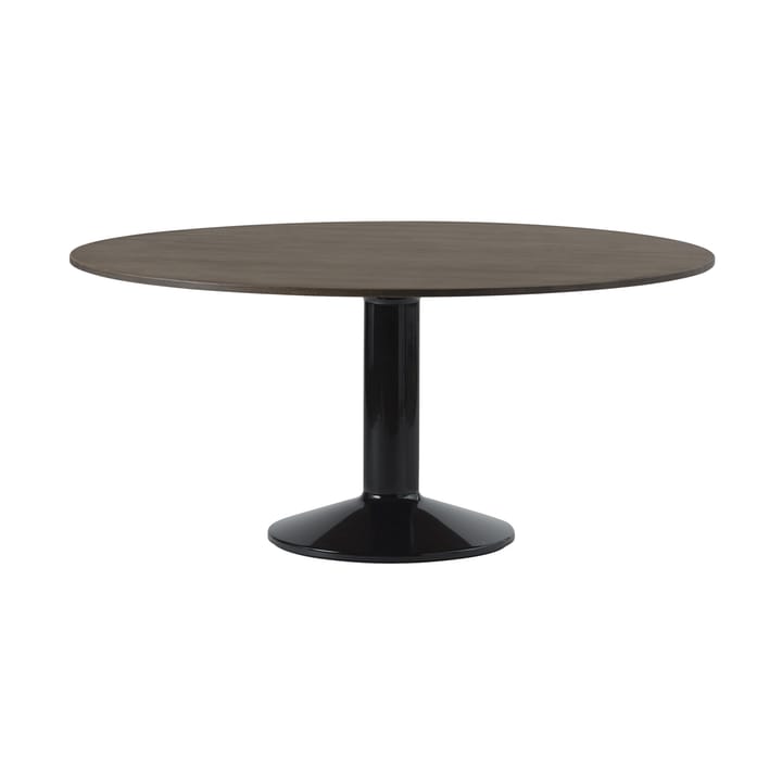 Table à pied central Midst Ø160 cm - Dark Oiled Oak-Black - Muuto