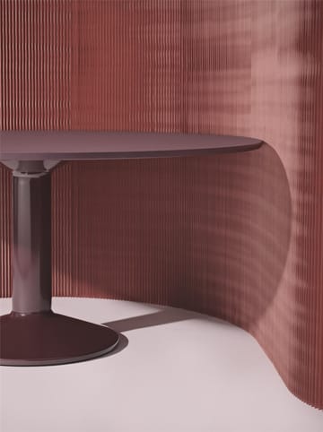 Table à pied central Midst Ø160 cm - Dark Red Linoleum-Dark Red - Muuto