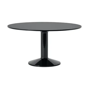 Table à pied central Midst - Black linoleum-black, Ø140 cm - Muuto