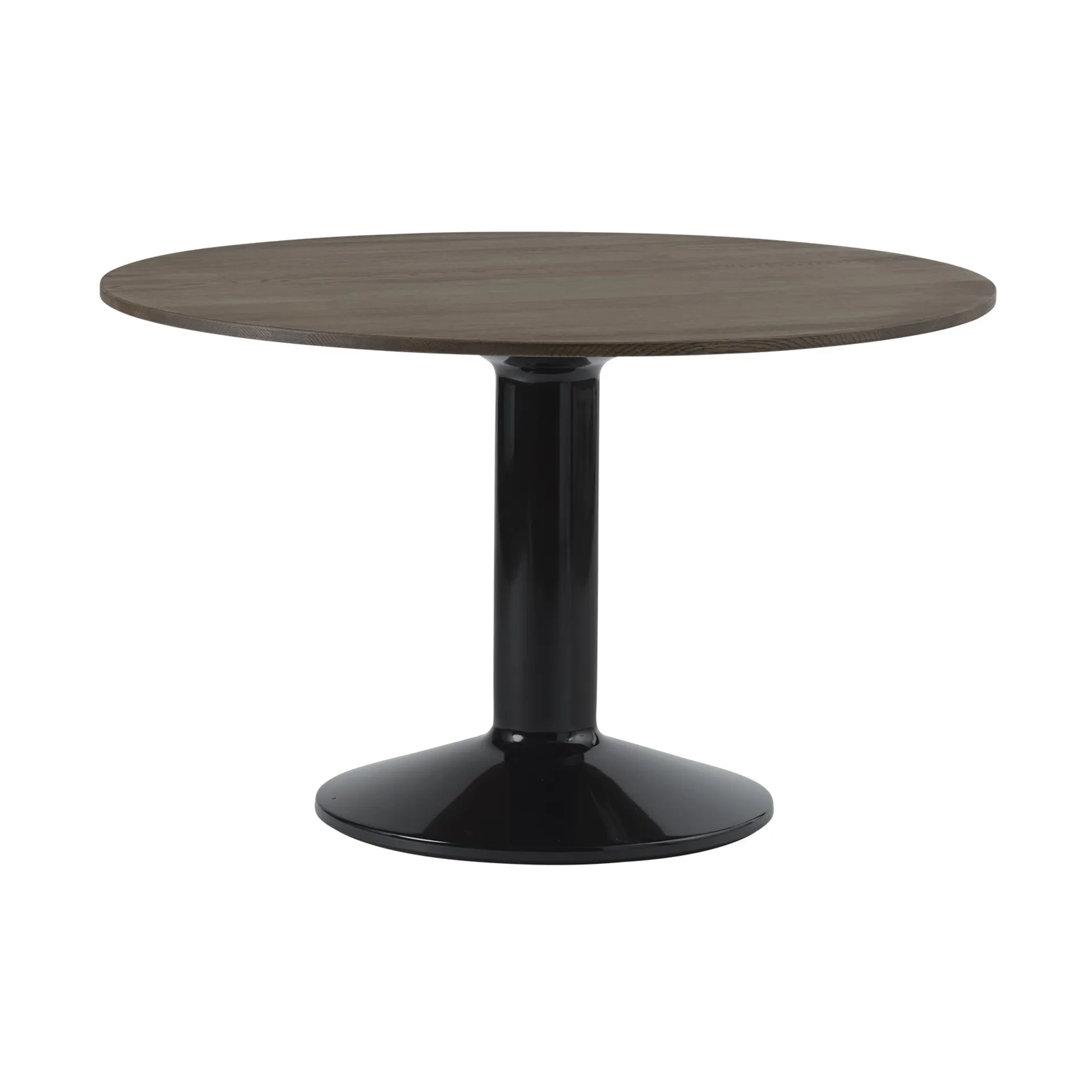 Table à pied central Midst, Dark oiled oak-black, Ø120 cm Muuto