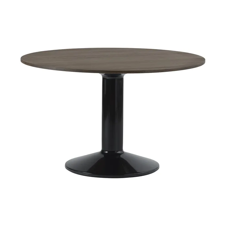 Table à pied central Midst - Dark oiled oak-black, Ø120 cm - Muuto