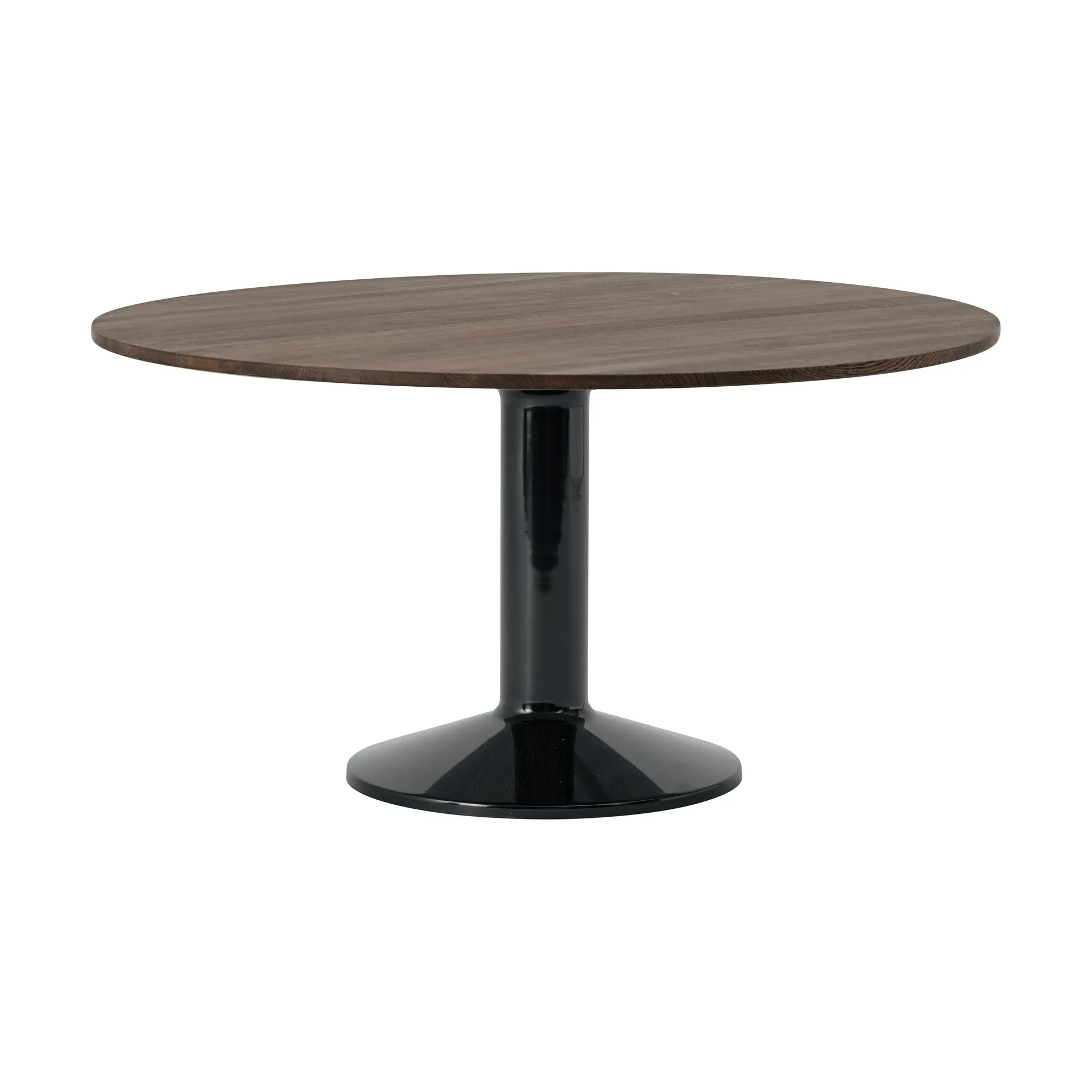 Table à pied central Midst, Dark oiled oak-black, Ø140 cm Muuto
