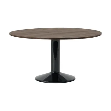 Table à pied central Midst - Dark oiled oak-black, Ø140 cm - Muuto
