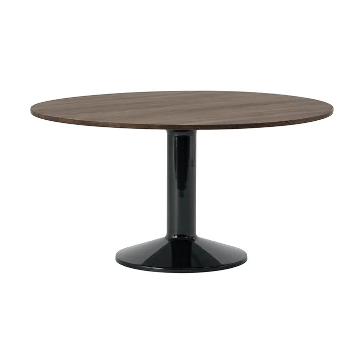 Table à pied central Midst - Dark oiled oak-black, Ø140 cm - Muuto