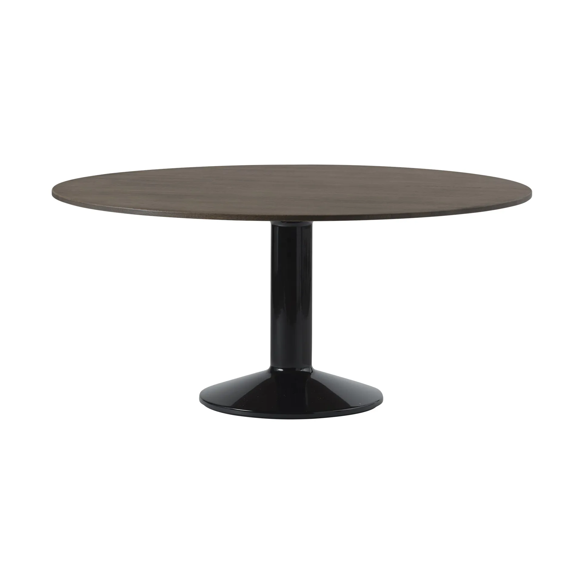 Table à pied central Midst, Dark oiled oak-black, Ø160 cm Muuto