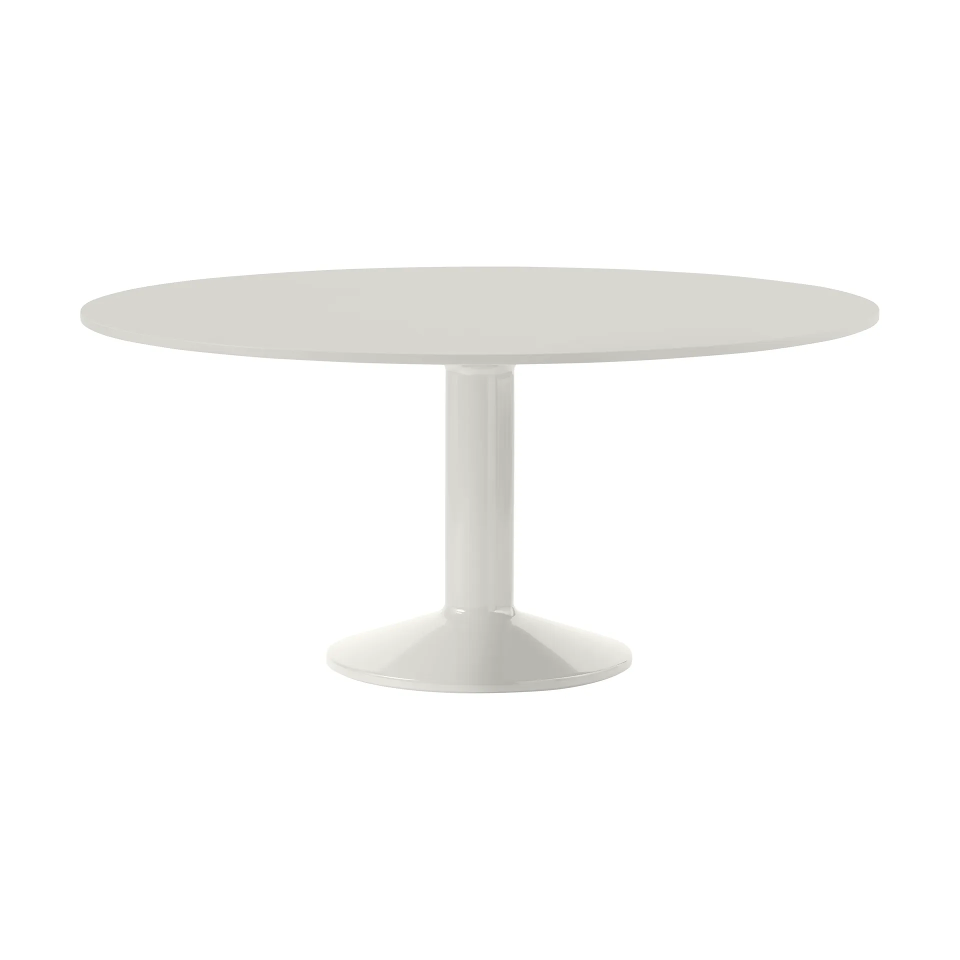 Table à pied central Midst, Grey linoleum-grey, Ø160 cm Muuto