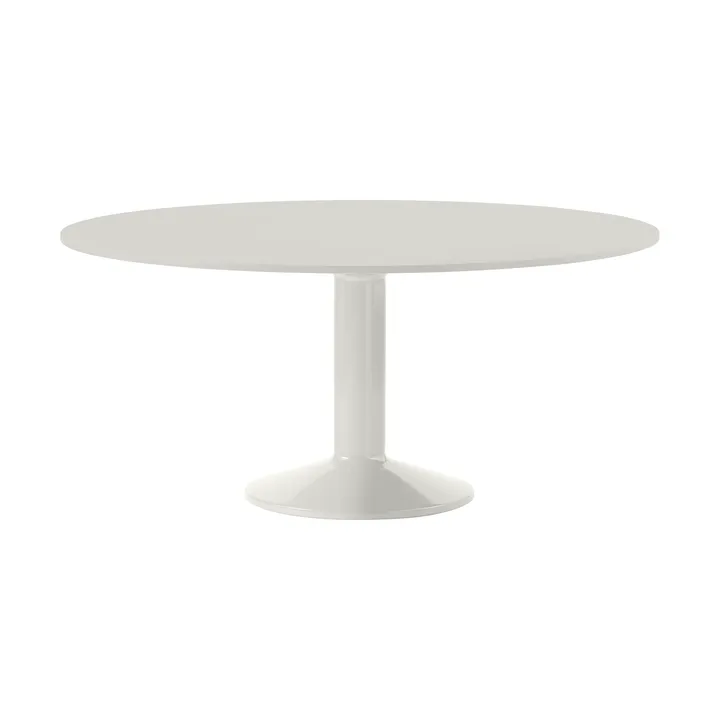 Table à pied central Midst - Grey linoleum-grey, Ø160 cm - Muuto