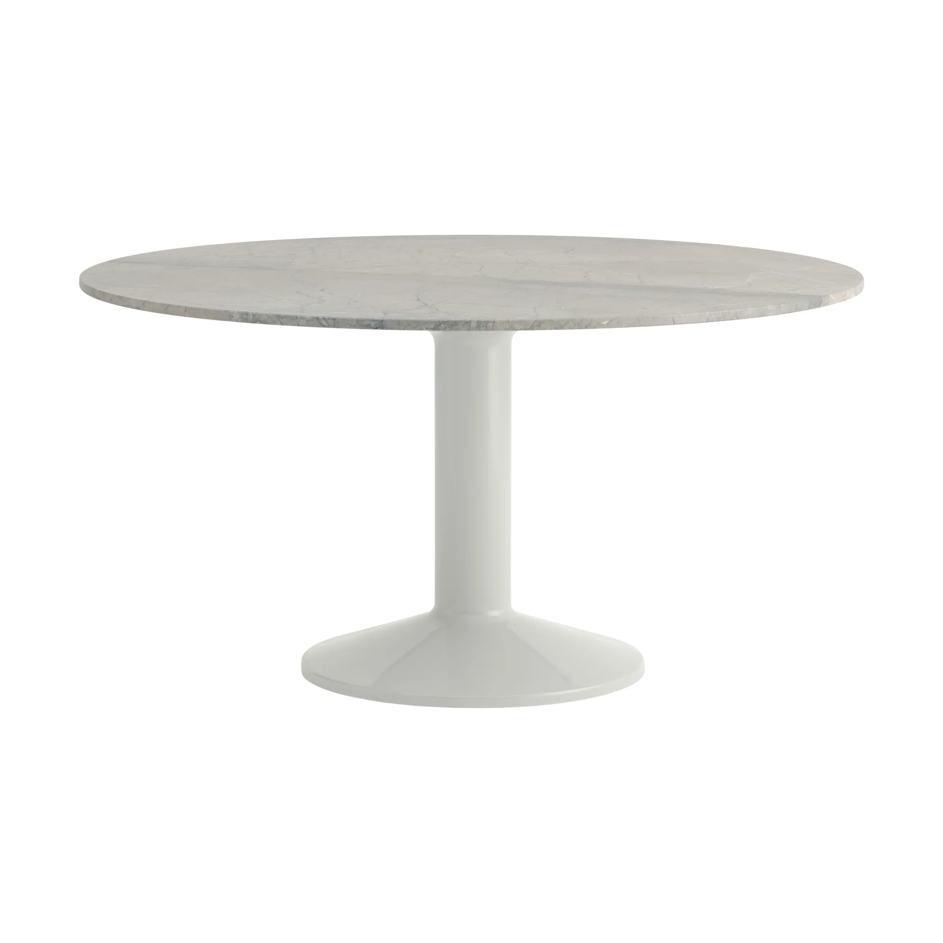 Table à pied central Midst, Grey marble-grey, Ø140 cm Muuto