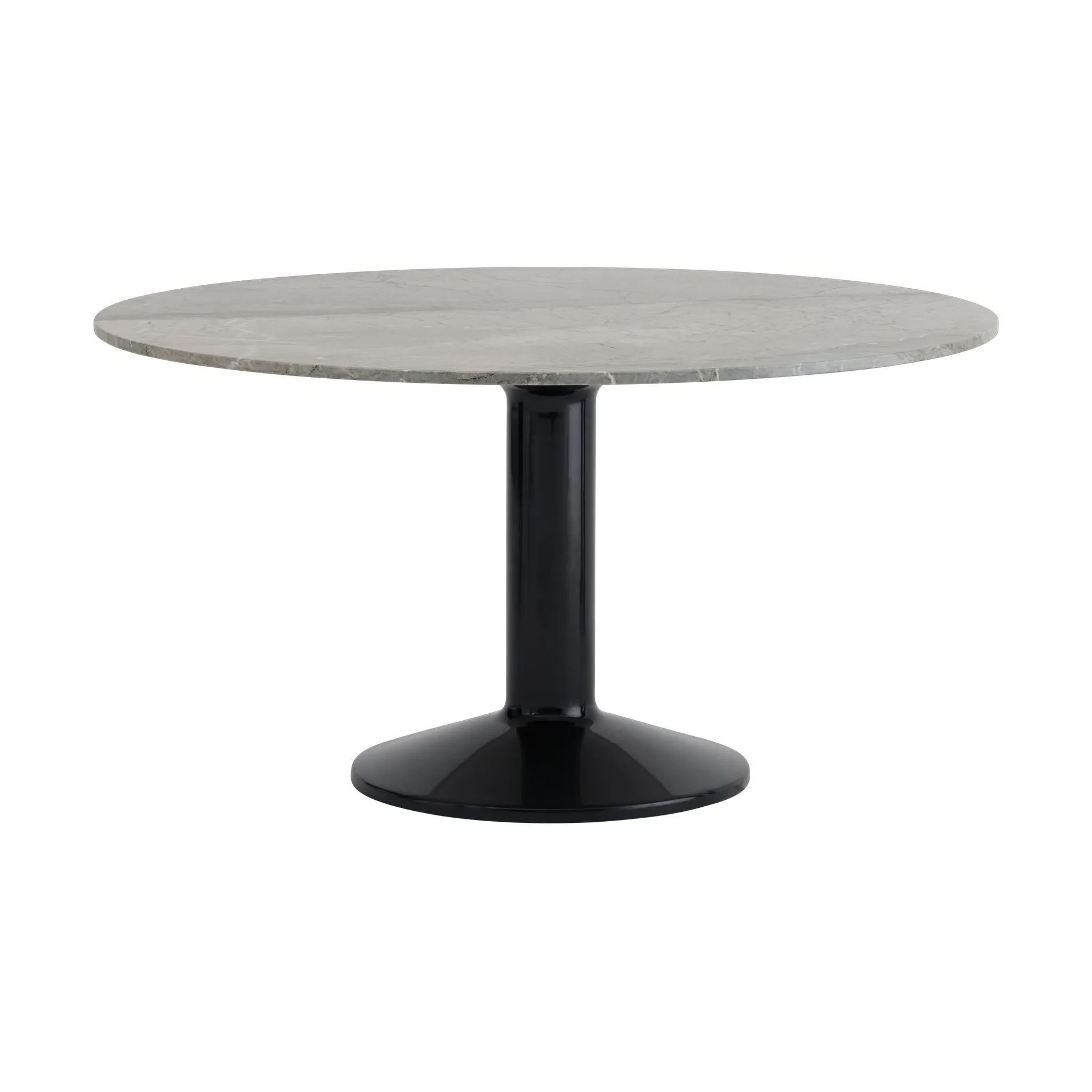 Table à pied central Midst, Marbre gris-black, Ø140 cm Muuto